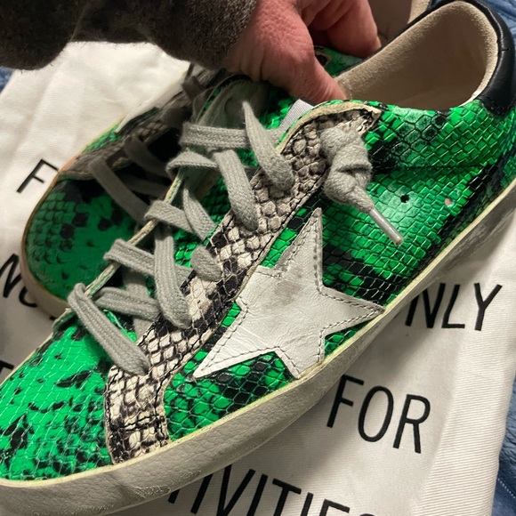 Green Snakeskin Sneakers 36 - Picture 10 of 10